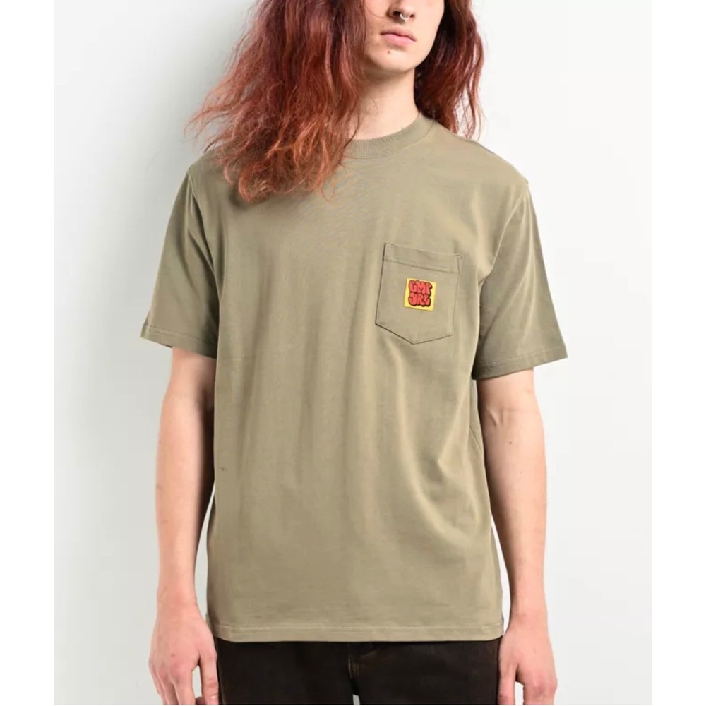 Empyre Hammer Time‎ Mermaid Gorpcore Pocket Tee Mens Medium Olive Green
